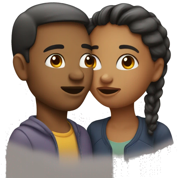 Couple kissing emoji