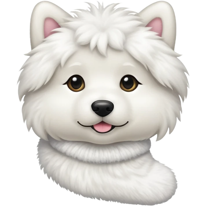 White dog sock emoji