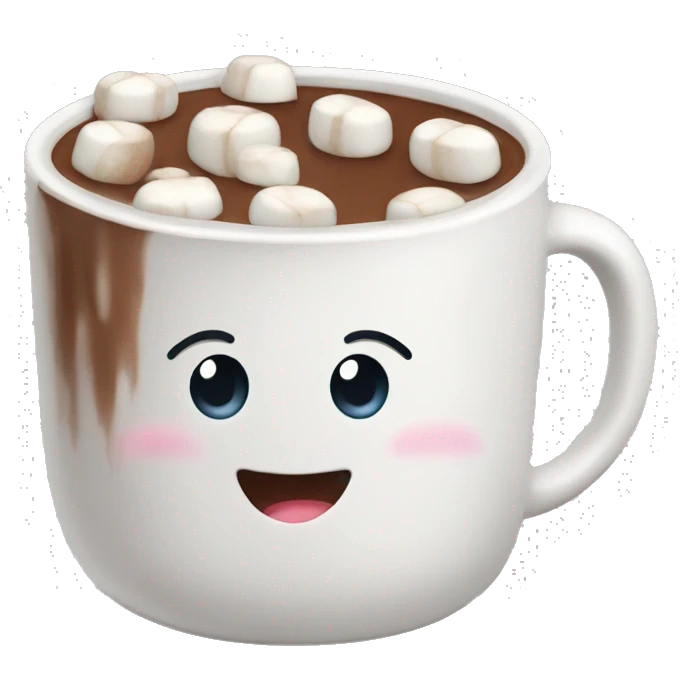 Hot cocoa with marshmallows emoji