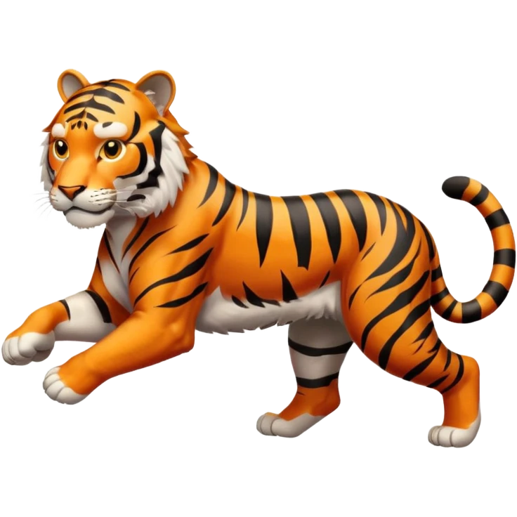 High resolution of a runnig tigar emoji