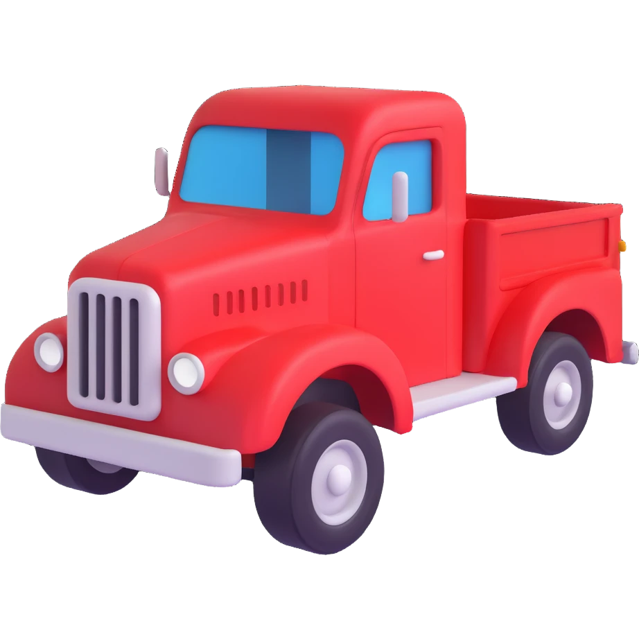 generate me a 3D red truck shawarma emoji
