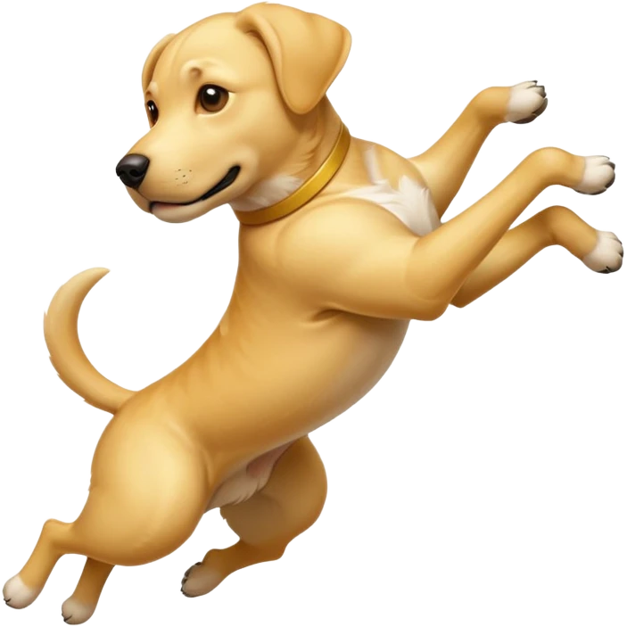 Yellow lab jumping emoji