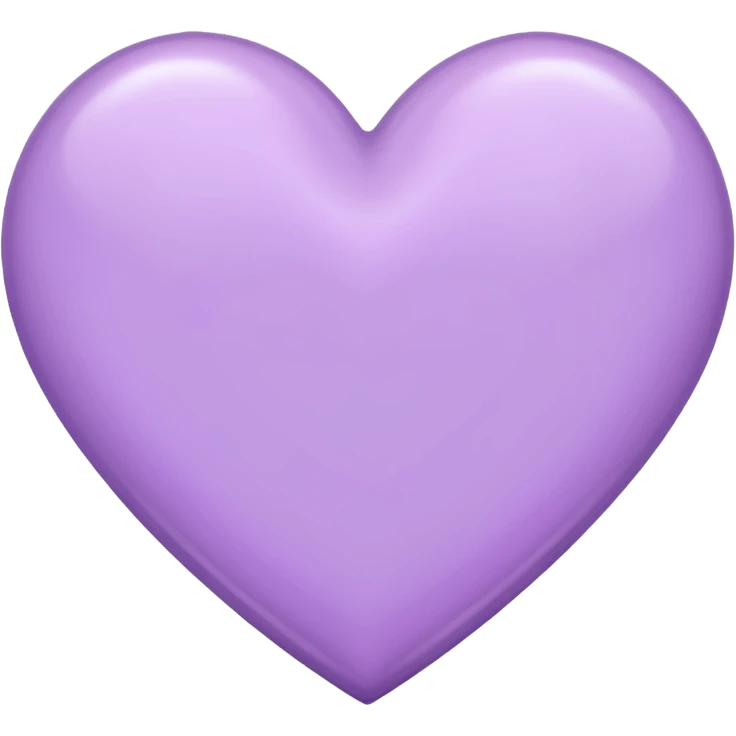 A light purple heart emoji that has the same shape as a normal heart emoji emoji