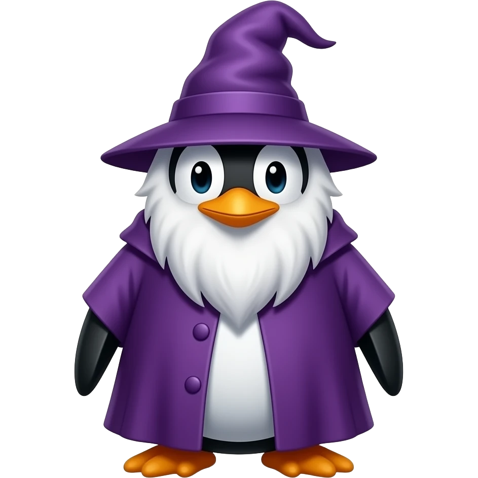Penguin Wizard emoji