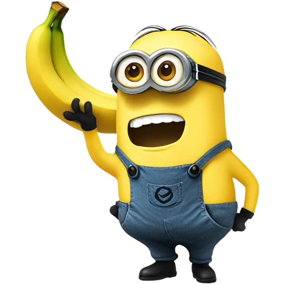 Minion with a banana emoji