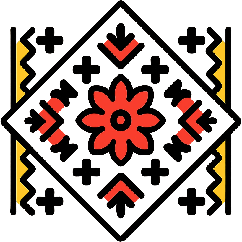 Ukrainian traditional vyshyvanka embroidery pattern emoji