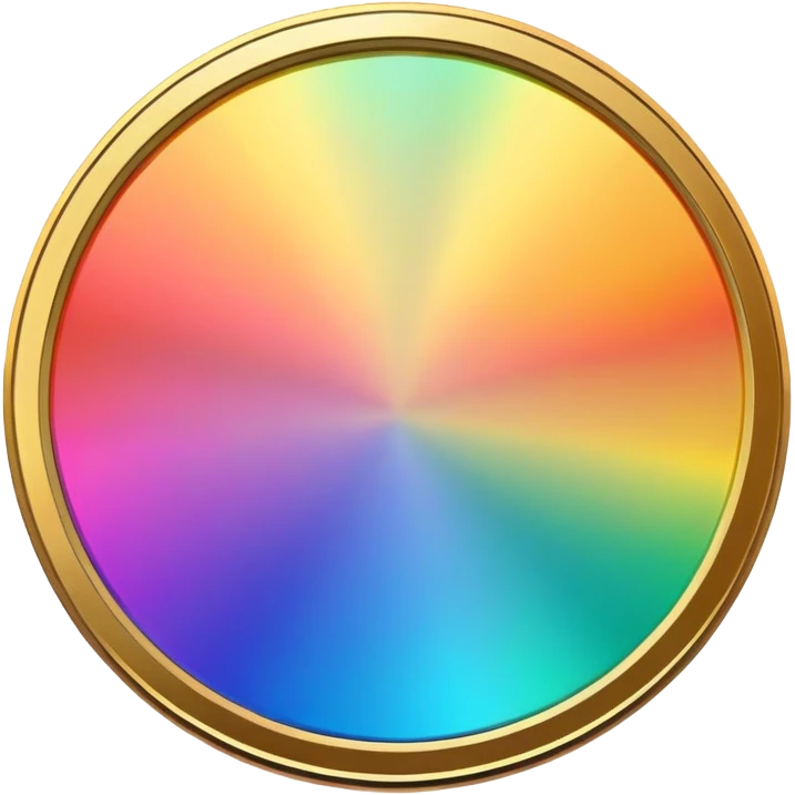rainbow coin emoji