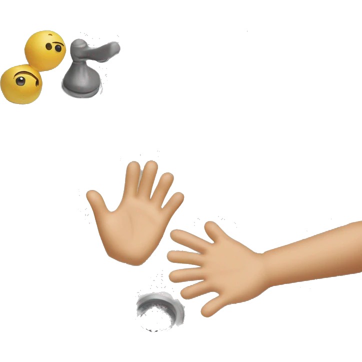 2 little Hands on a sink  emoji
