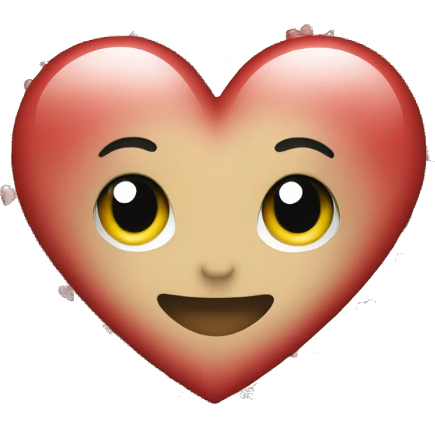 Cute Christmas heart emoji