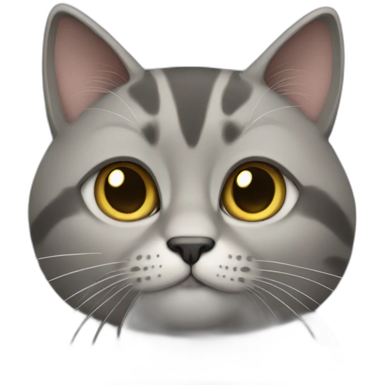 a round-faced gray beehive cat emoji