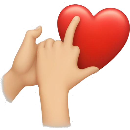 heart hand two emoji