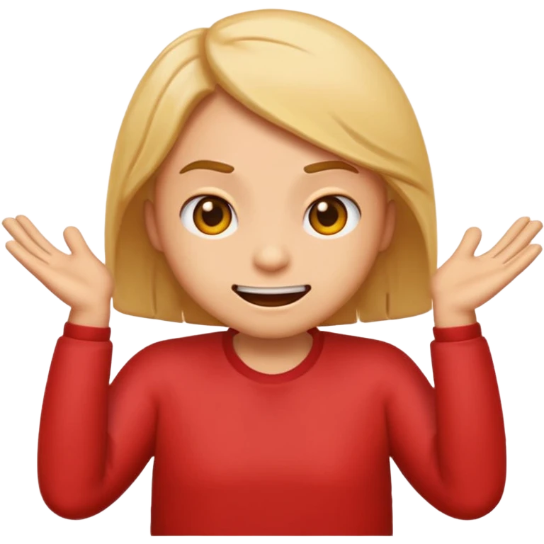 cartoon emoji sticker with an indifferent expression and shrugging shoulders, colorful and cheerful, no text, suitable for WhatsApp and Instagram emoji