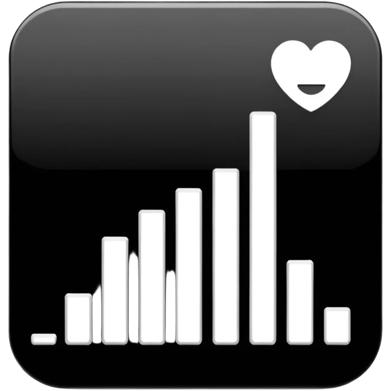 black and white vertical chart emoji
