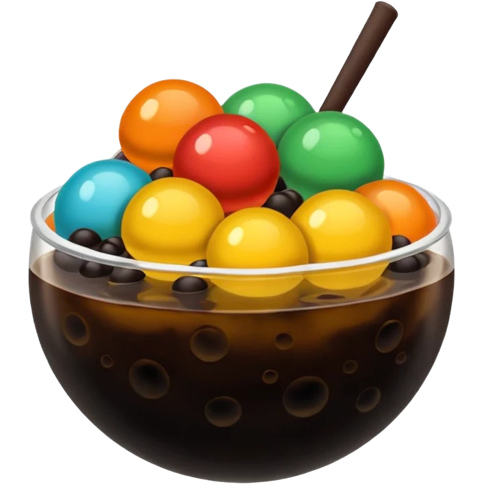 Pile of only boba emoji