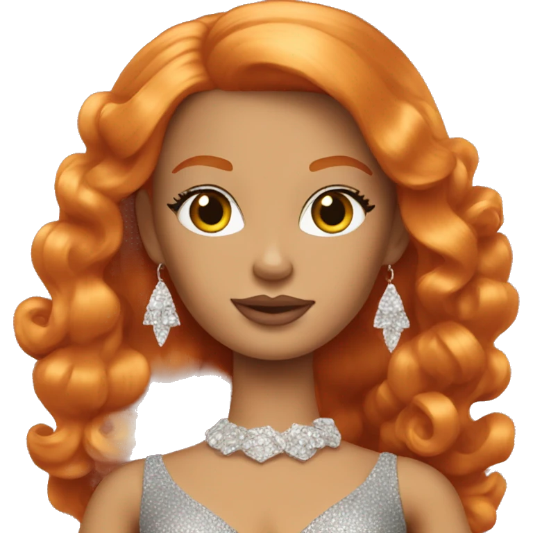 glamorous ginger barbie  emoji