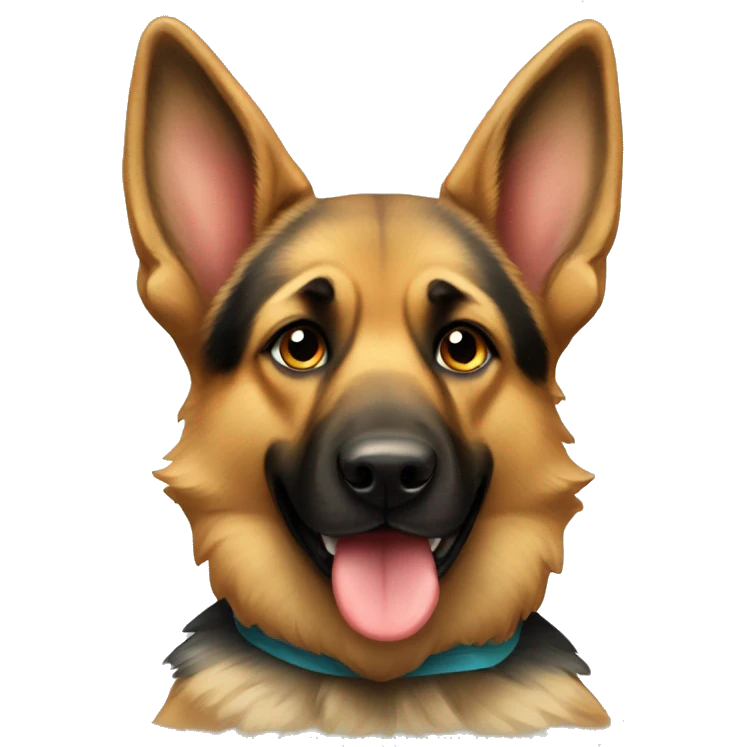 German Shepard with bow emoji