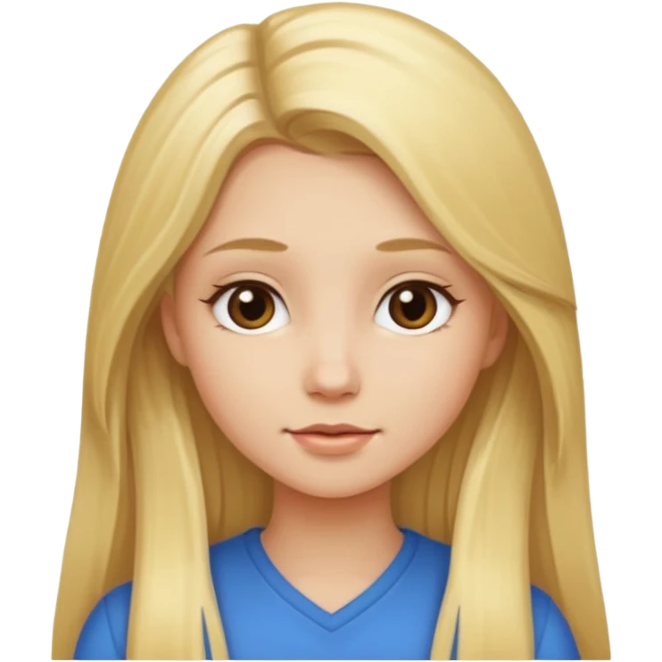 girl with long blonde hair emoji