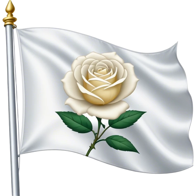 flag with heraldic white rose emblem of york emoji