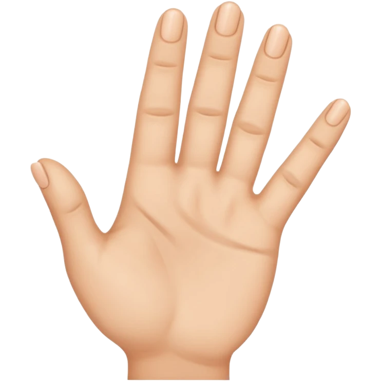 The three first fingers up and the 2 last fingers down emoji