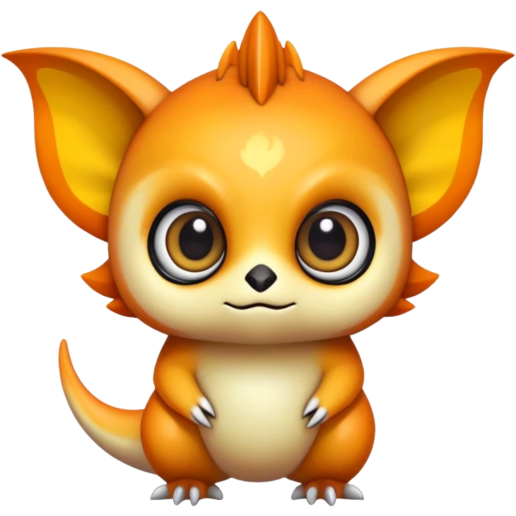 Randomly-colored exotic chibi Fakémon-creature emoji