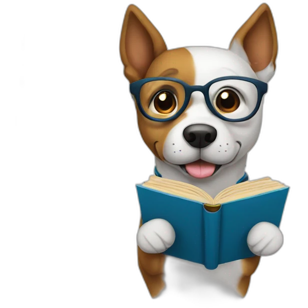 Perro estudiando  emoji
