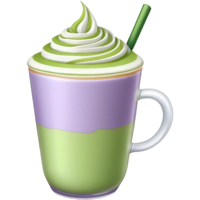 Lavender matcha latte emoji