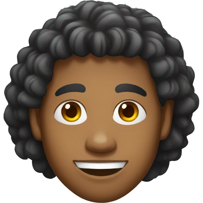 Malgasy man with Long curls emoji