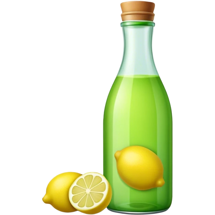 Green lemon juice bottle emoji