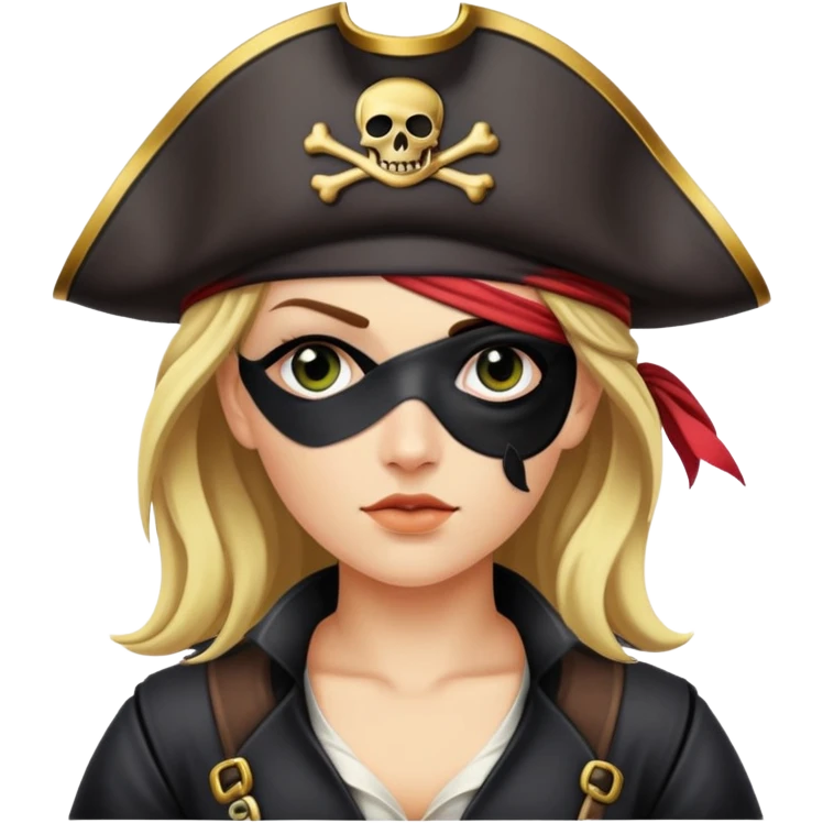 Female pirate with an eye patch emoji