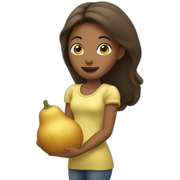 Une femme avec une patate à la place de la tête emoji