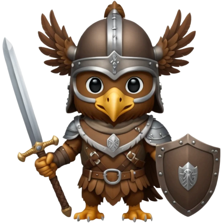 eagle with viking helmet and sword behind emoji
