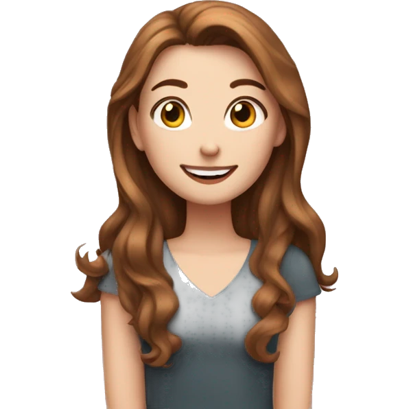 white girl with brown hair celebrating her birthday with cat emoji