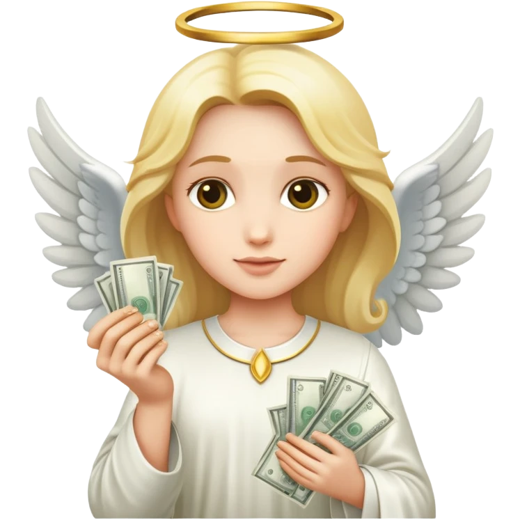Angel with money emoji