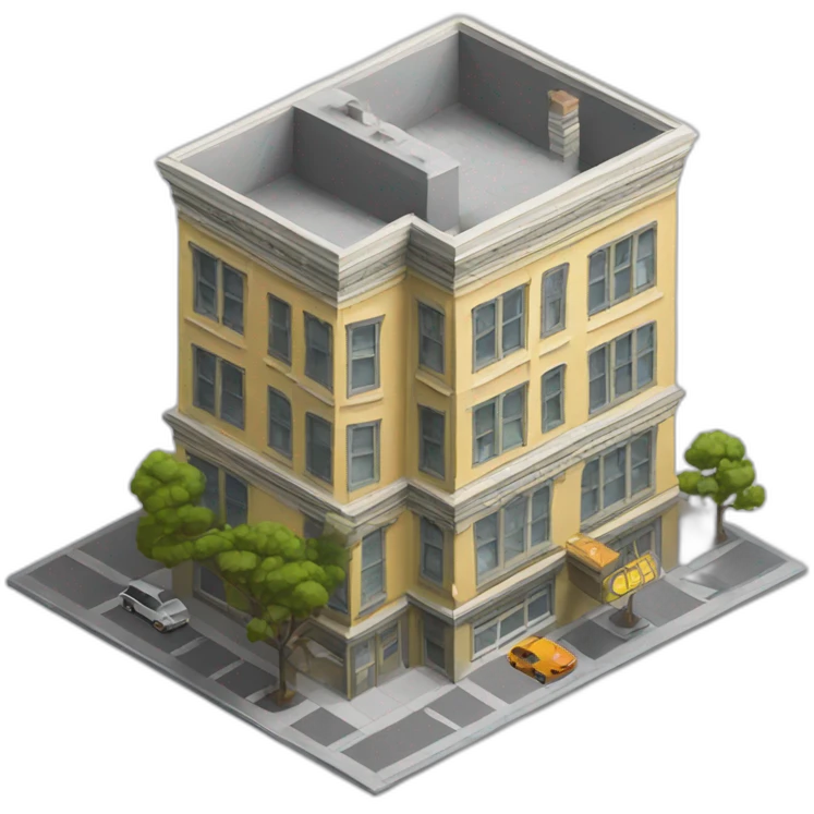 building model isometric san francisco emoji