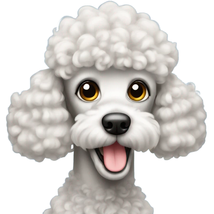 Poodle being sassy emoji