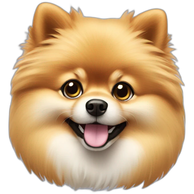 Pomeranian making money emoji