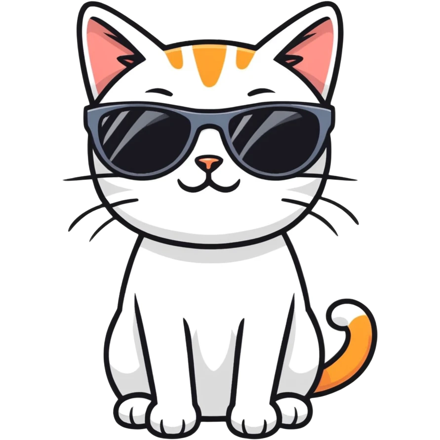 Cat with sunglasses emoji