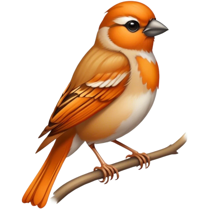 Orange sparrow emoji