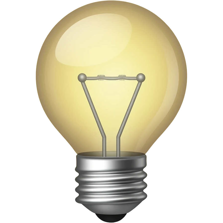 Stone age light bulx emoji