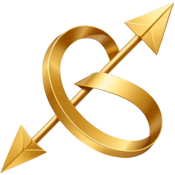 3D golden spiral arrow goin upwards, dynamic twist ribbon style, elegant metallic gold, smooth gradient lighting, realistic shadows, clean modern vector look, professional infographic design emoji
