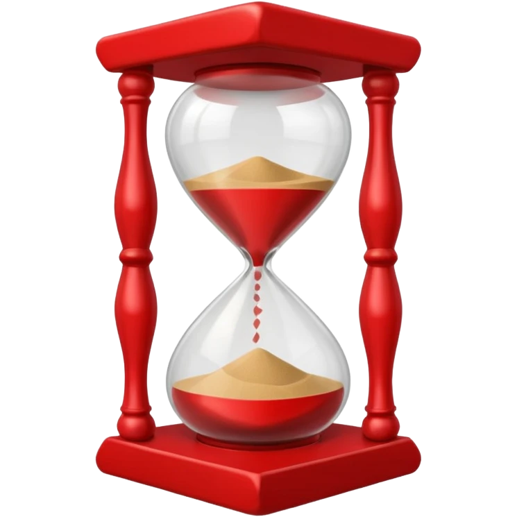 red Hourglasse emoji