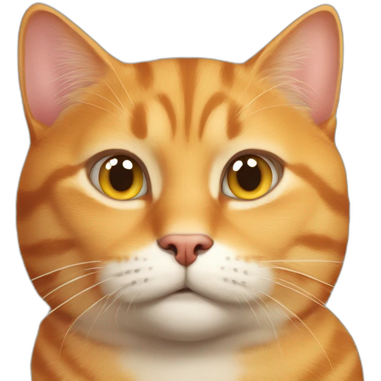 Adult fat orange tabby cat with a kind look about him emoji