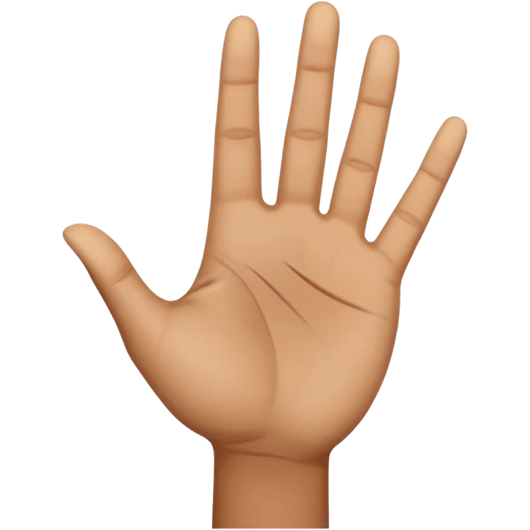 a .5 veiw of a person with their hand out in front of them facing palm up, and their other hand facing sideways, resting in the first hand to make a T shape. this mimics the hand motion for the slang term “boi” emoji
