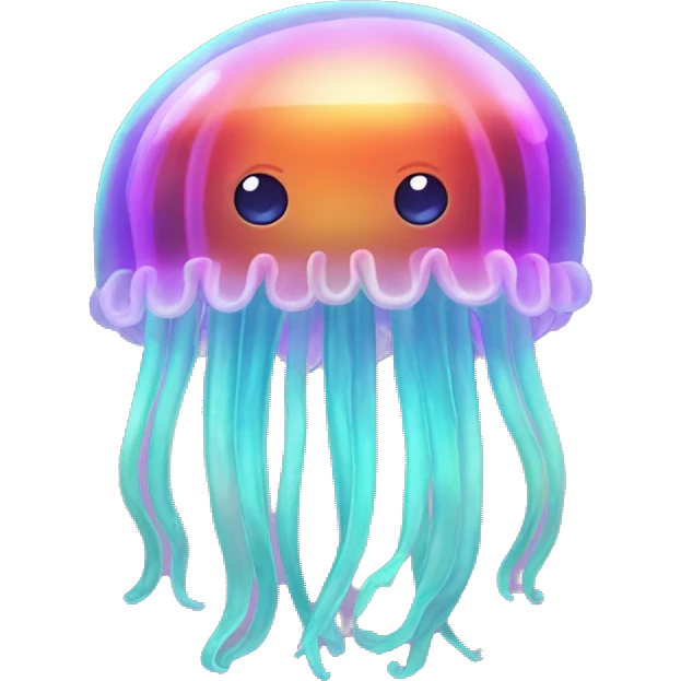 jellyfish that glows like neon emoji