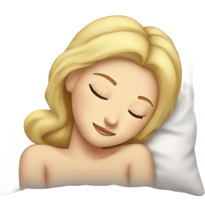 blonde girl sleeping  emoji