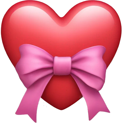 Heart with a bow emoji