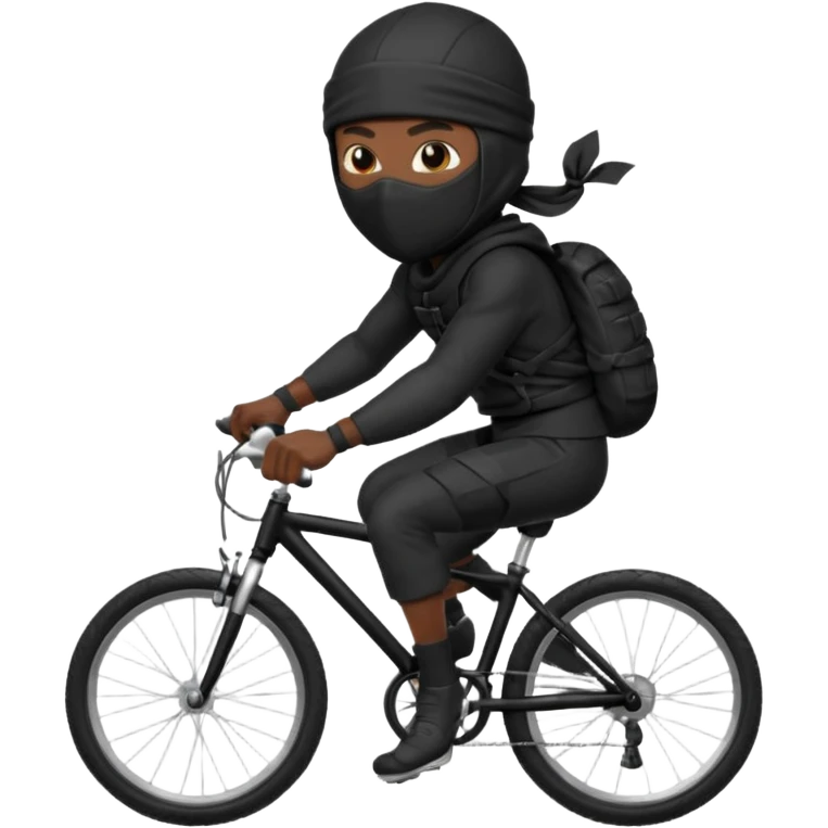 NInja with bicycle emoji