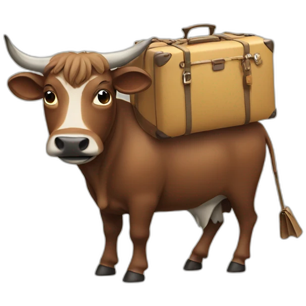 ox loaded with luggage emoji