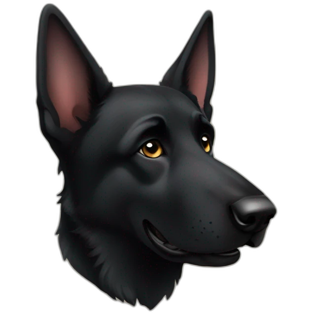 Black German shepherd Sherlock Holmes emoji