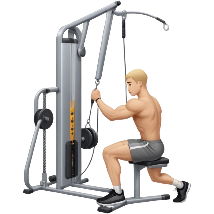 side-view man cable-machine tricep-pushdown emoji